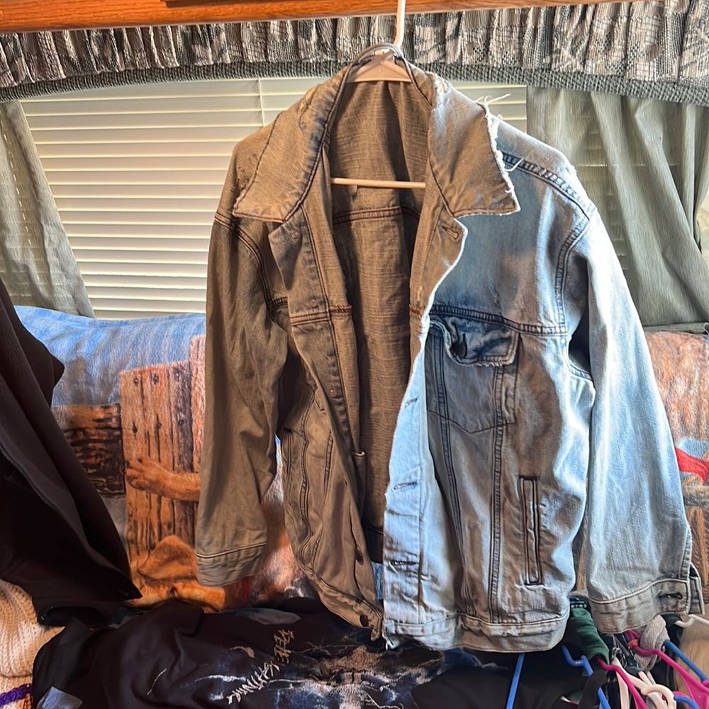 distressed jean jacket